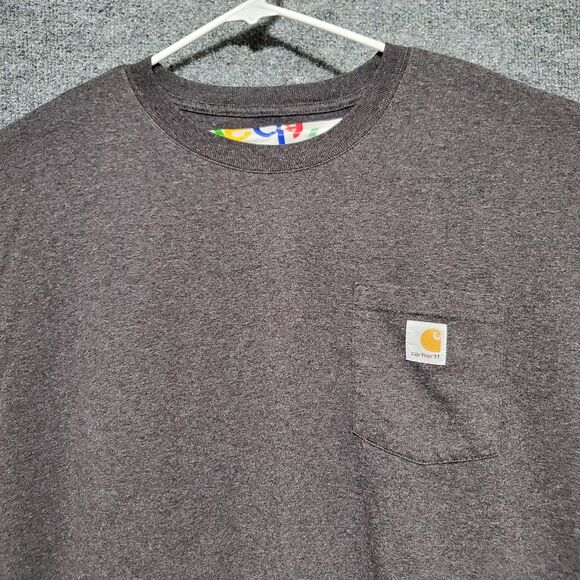 Carhartt Shirt Mens 3XL Gray Loose Fit Heavyweight Long Sleeve Workwear Grunge - Picture 1 of 8
